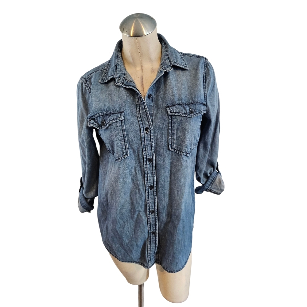 Joe Fresh Size S Denim Button Down Shirt